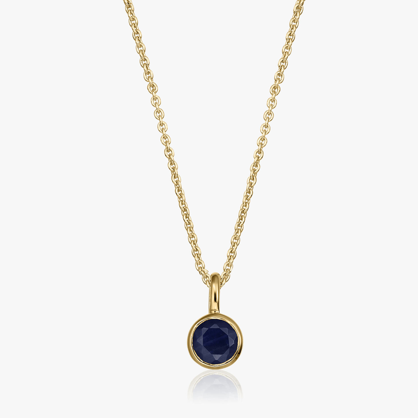 Colier din argint Birthstone Golden September - Safir