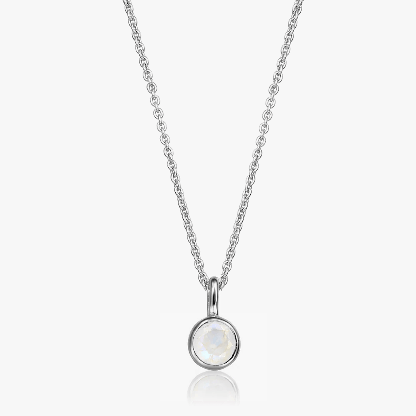 Colier din argint Birthstone June - Piatra Lunii