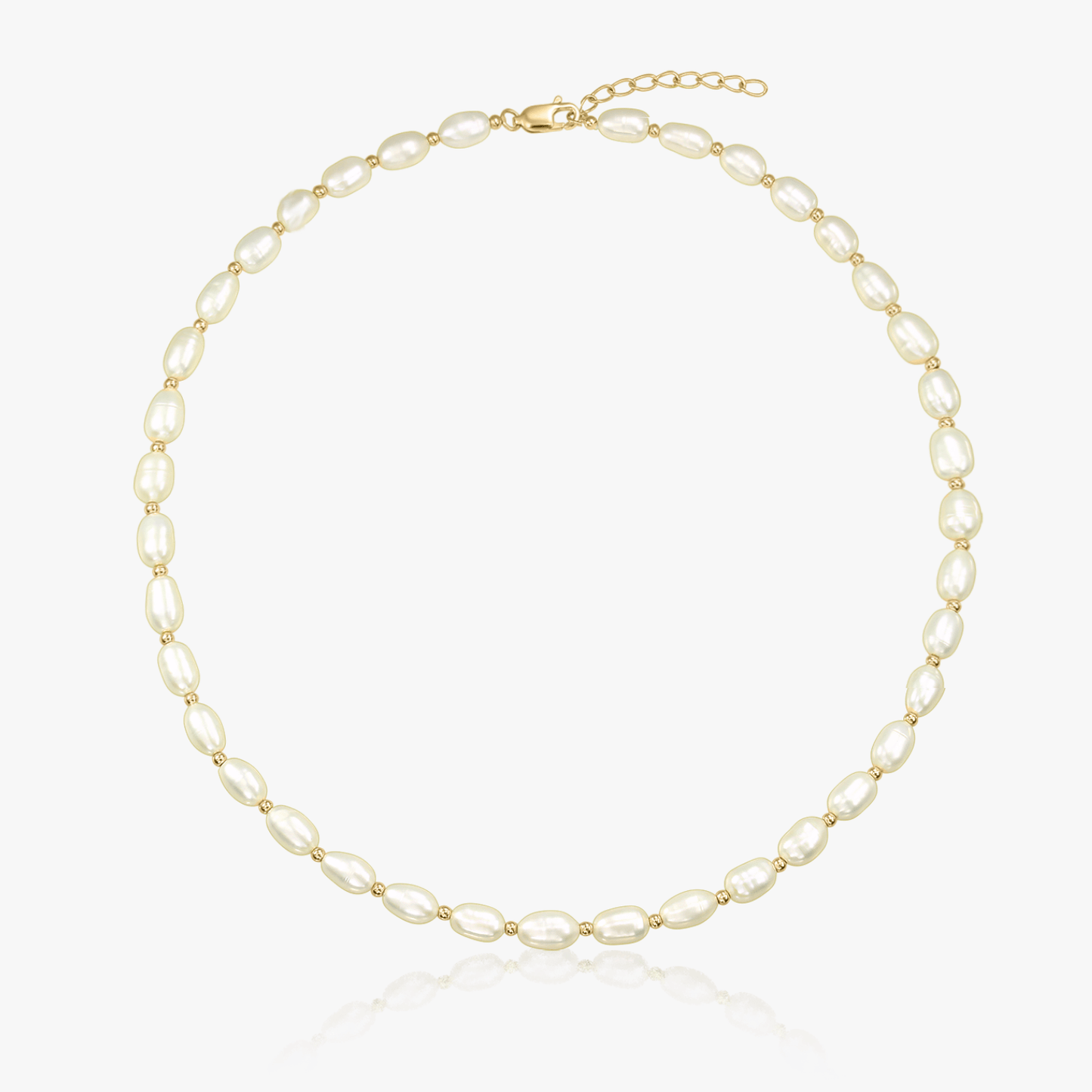 Colier din argint Chérie Golden - Perle Naturale