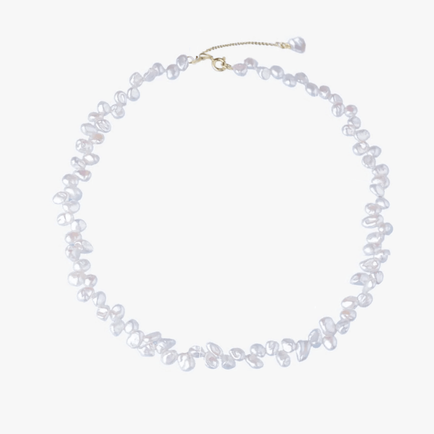 Colier din argint Golden Brielle - Perle naturale