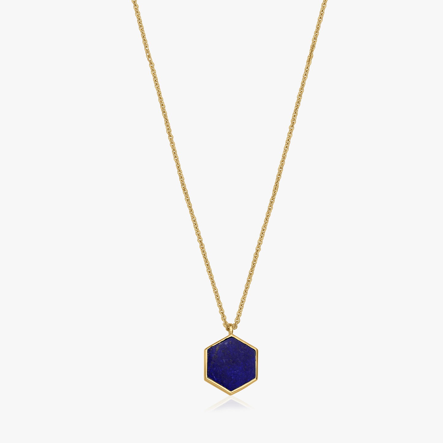 Colier din argint Golden Charlotte - Lapis Lazuli