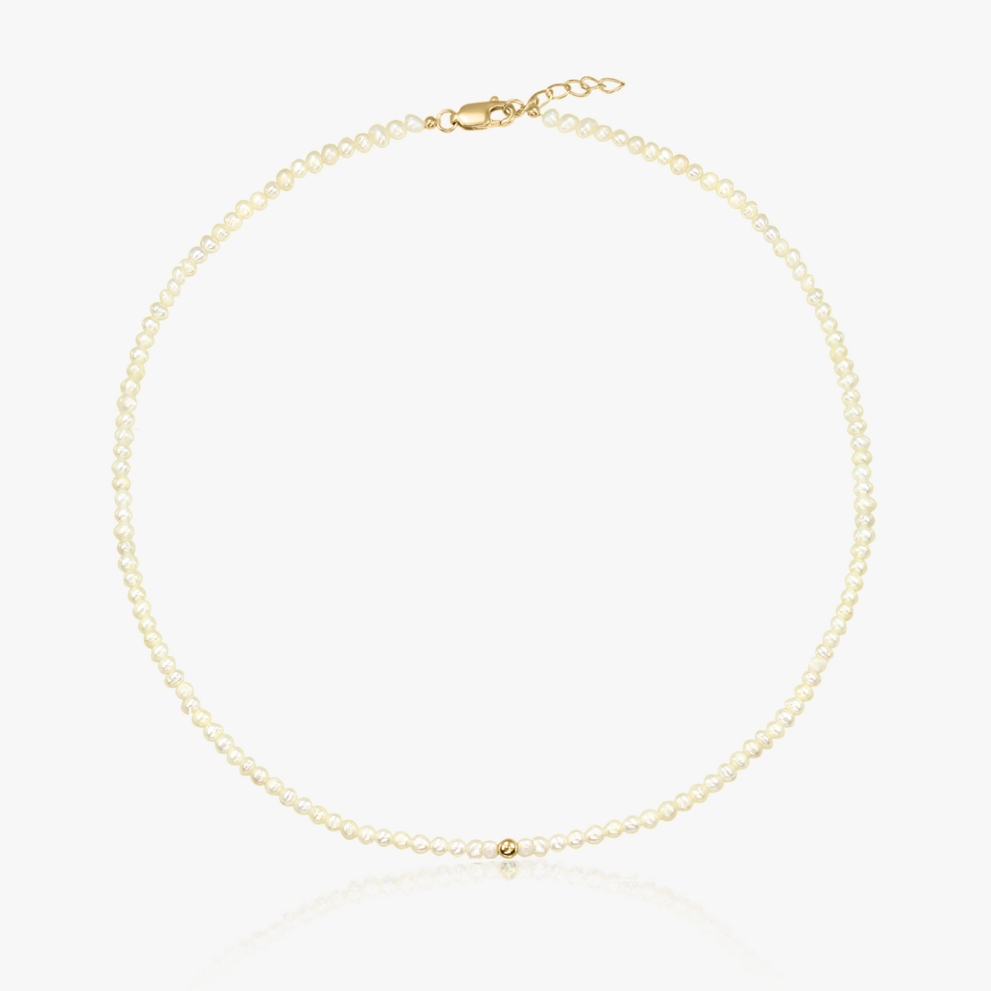Colier din argint Golden Glamour - Perle Naturale