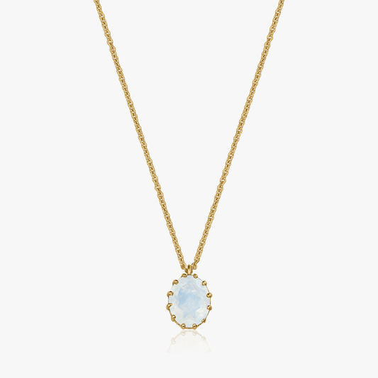 Colier din argint Golden Serene - Piatra Lunii - Indira
