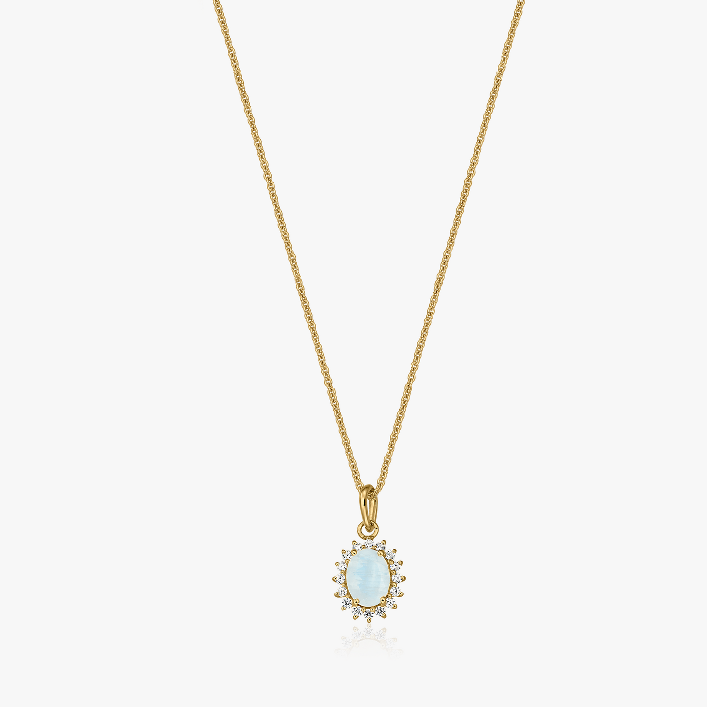 Colier din argint Golden Virtue - Piatra Lunii