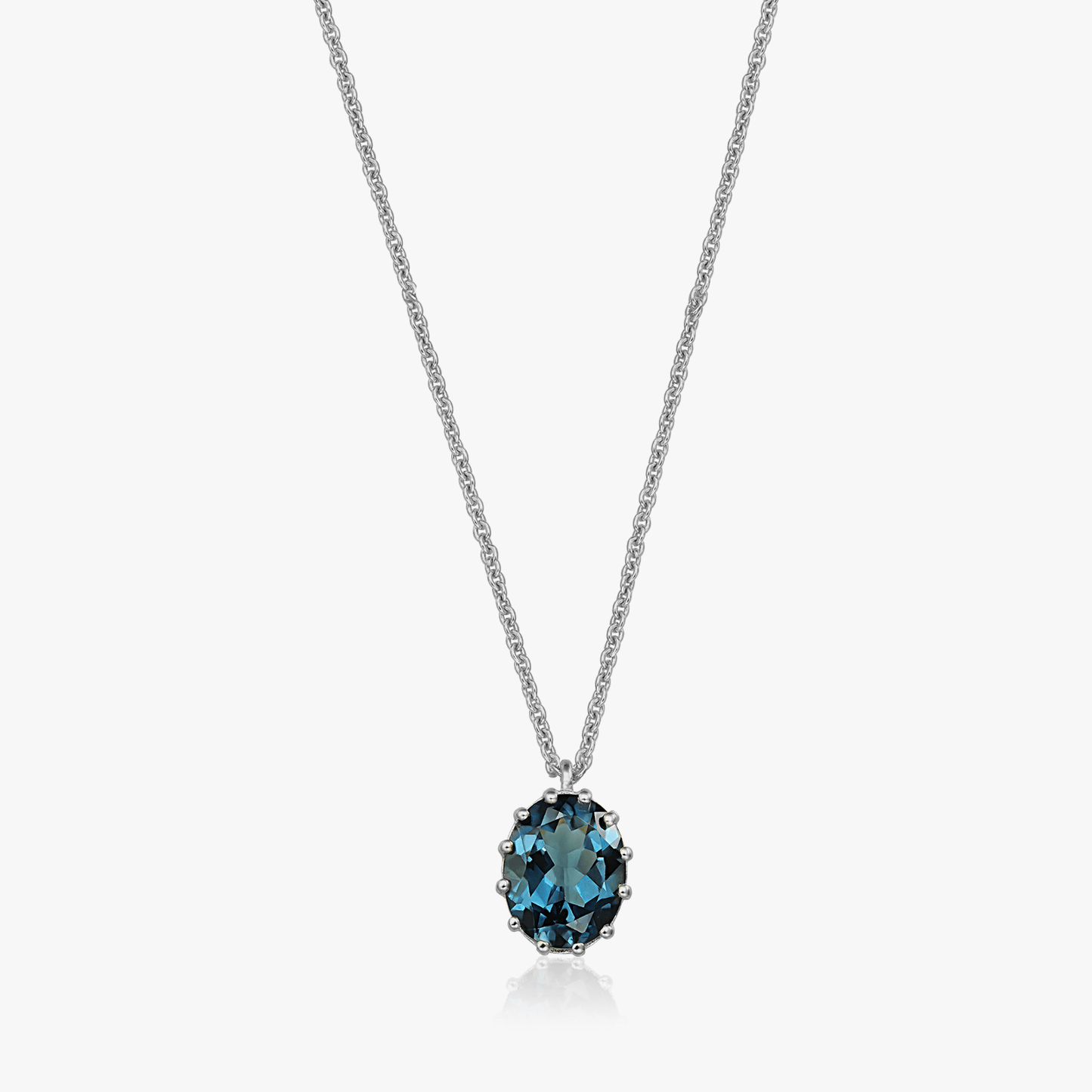 Colier din argint Serene - Topaz Blue London