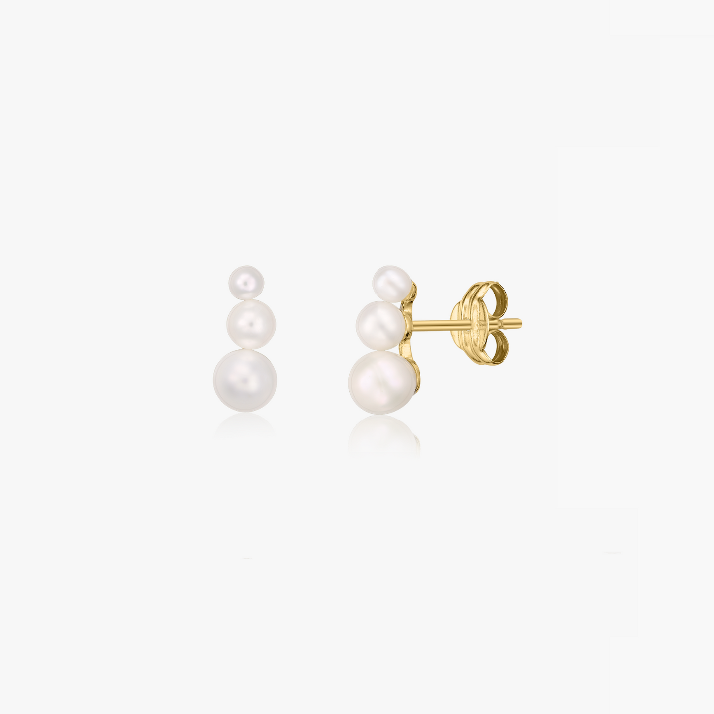 Cercei din aur Tiny Pearls