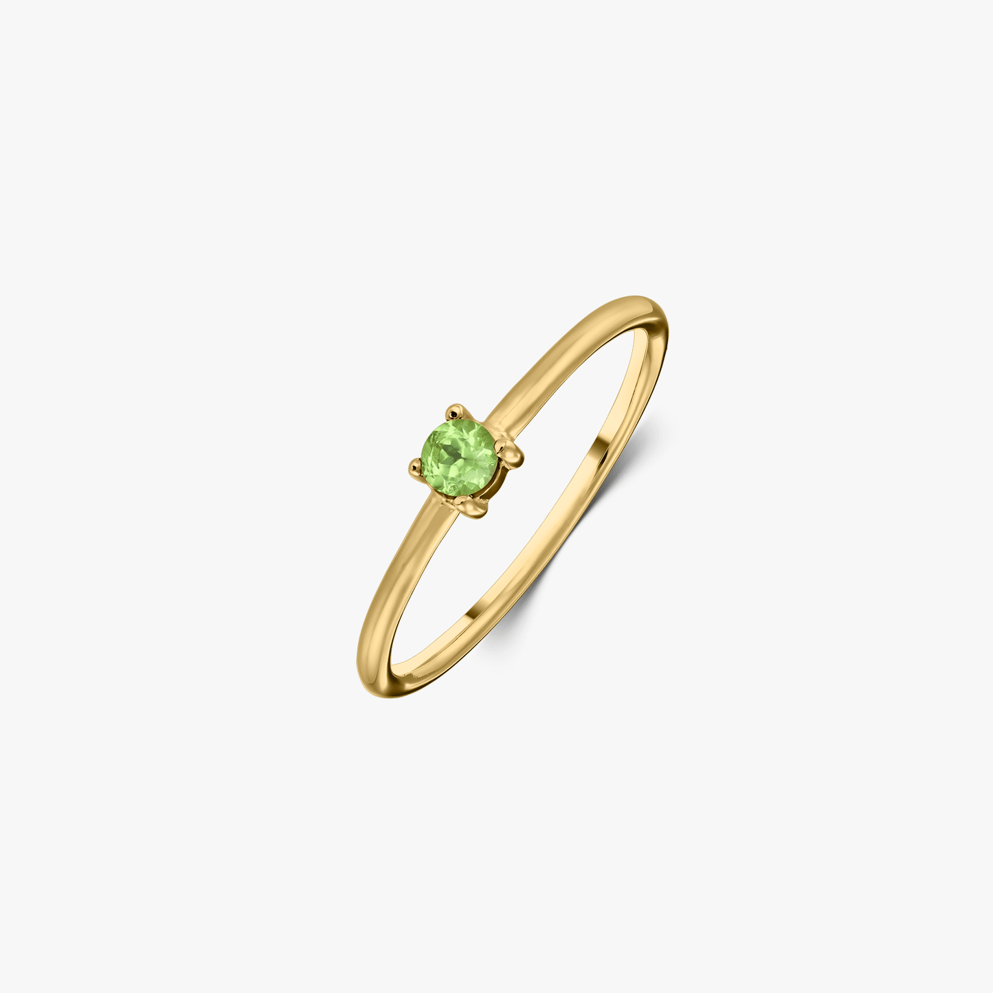 Inel din argint Birthstone Golden August - Peridot