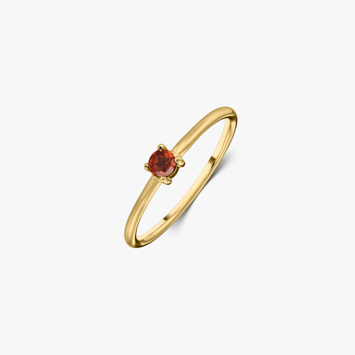 Inel din argint Birthstone Golden January - Granat