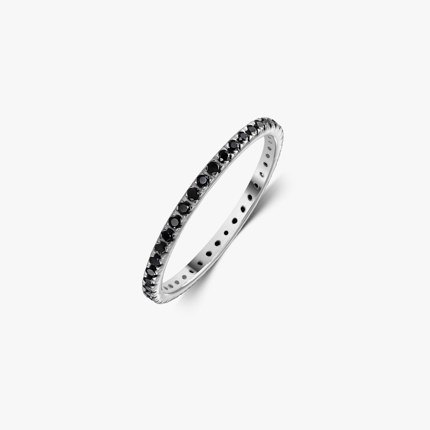 Inel din argint Classic Eternity - Onix Negru