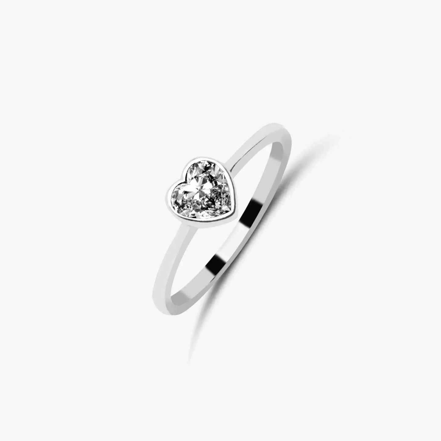 Inel din argint Crystal Heart - Zirconiu