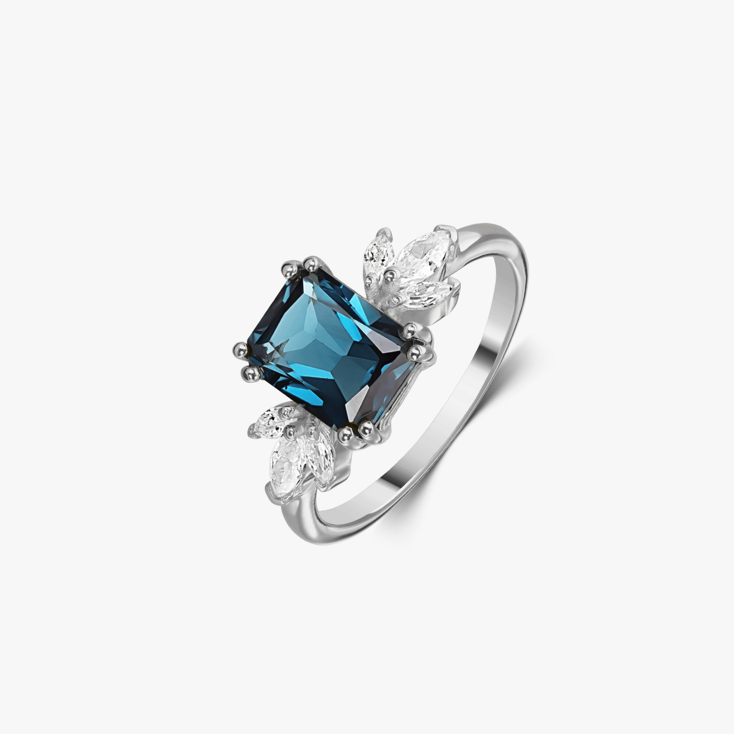 Inel din argint Faerie - Topaz Blue London