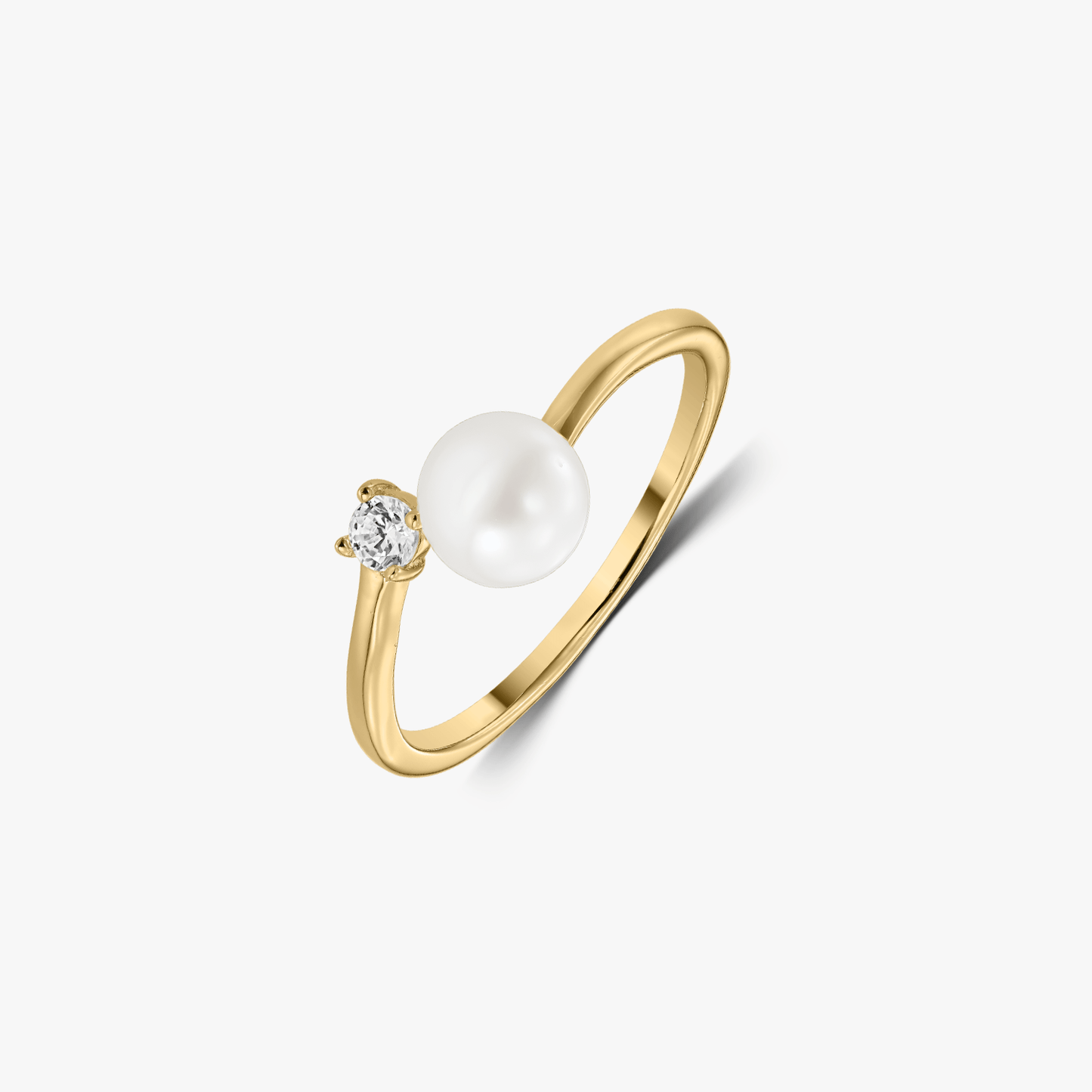 Inel din argint Golden Mary - Perle Naturale