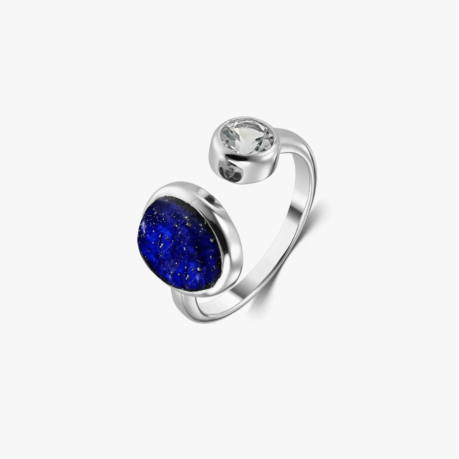 Inel din argint Kaylee – Lapis Lazuli & Topaz Albastru