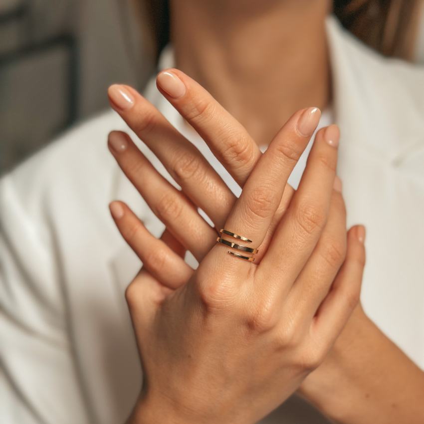 Inel din aur Spiral - Indira