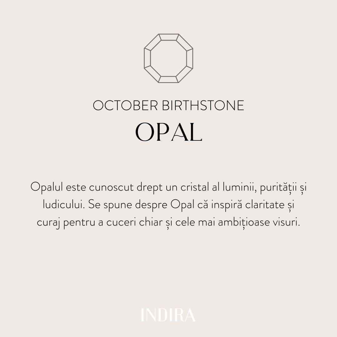 Birthstone ezüst karkötő Golden October - Opál - Indira