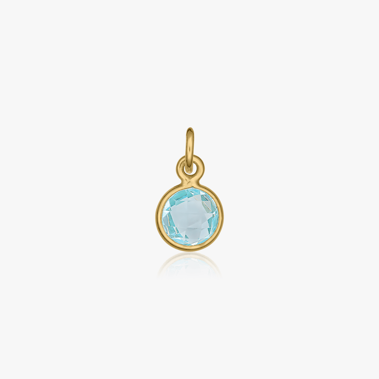 Pandantiv din argint Birthstone Golden March - Acvamarin