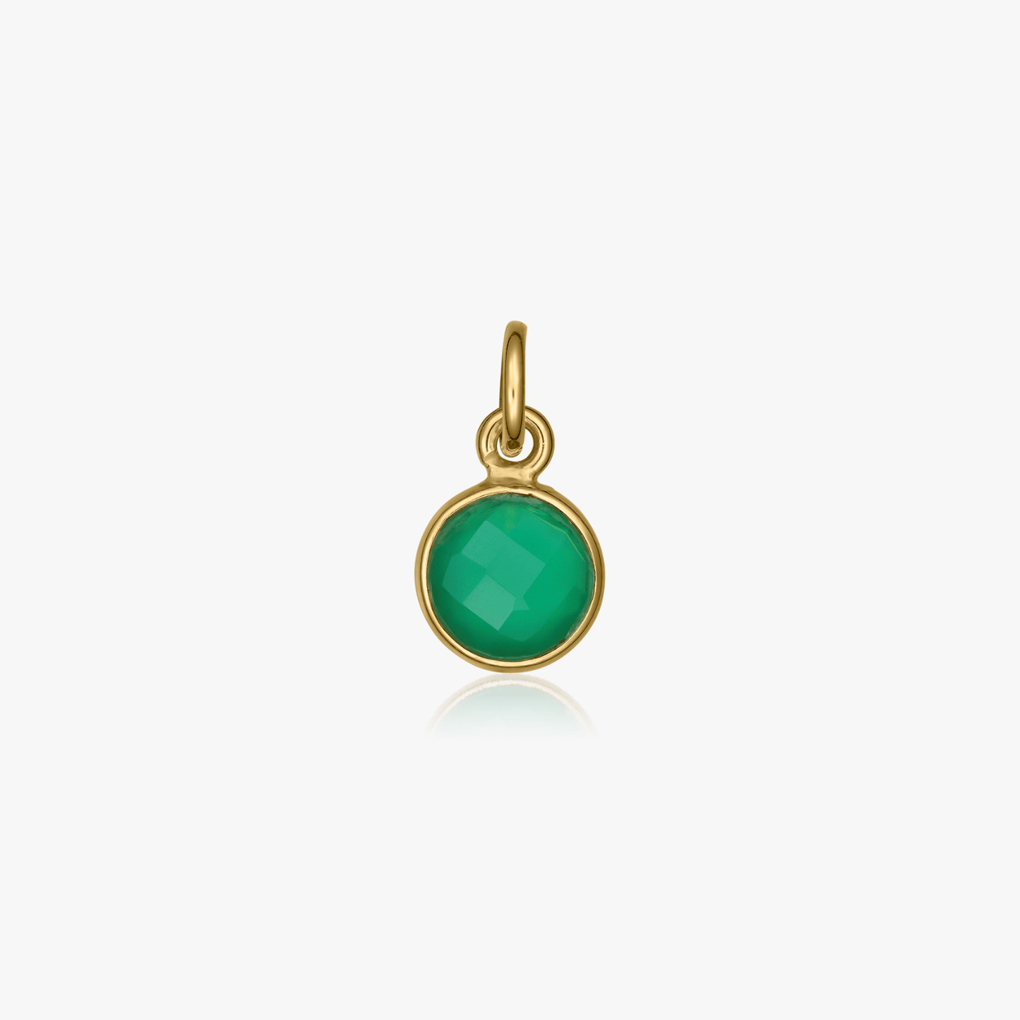 Pandantiv din argint Birthstone Golden May - Onix Verde