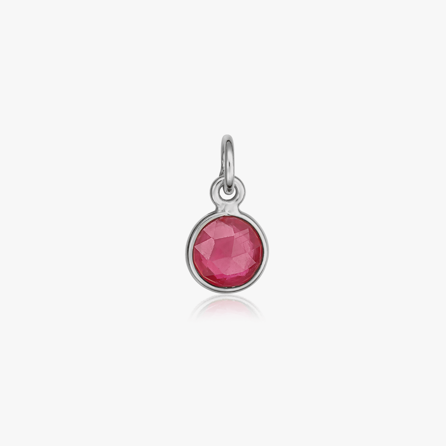 Pandantiv din argint Birthstone July - Rubin