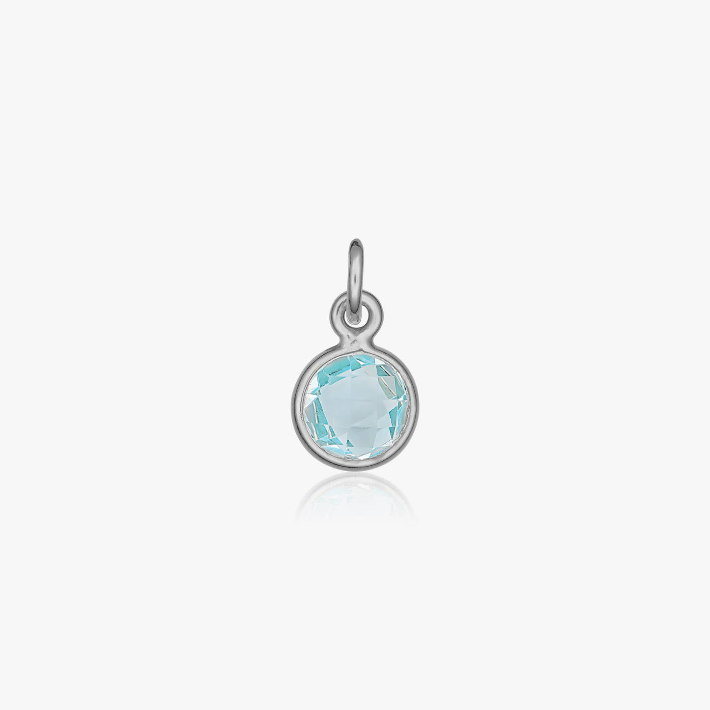Pandantiv din argint Birthstone March - Acvamarin