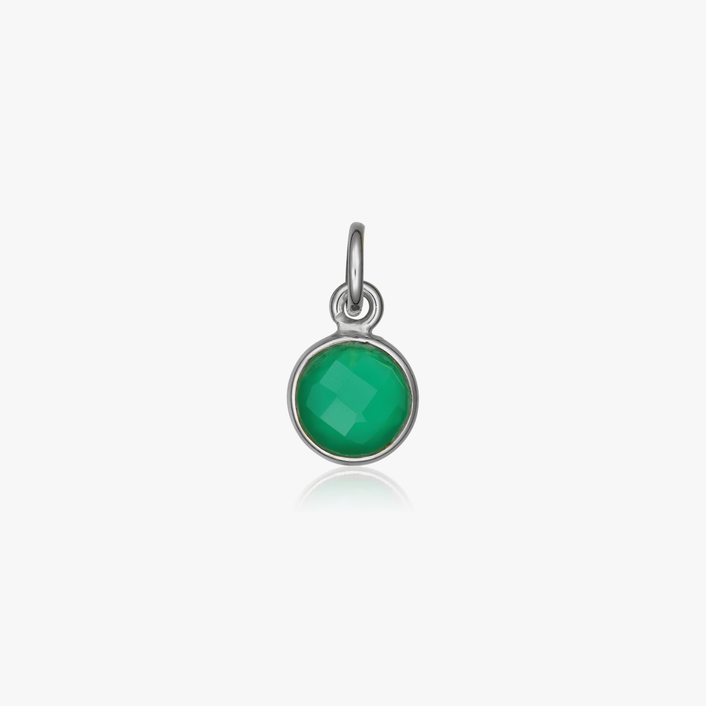 Pandantiv din argint Birthstone May - Onix Verde