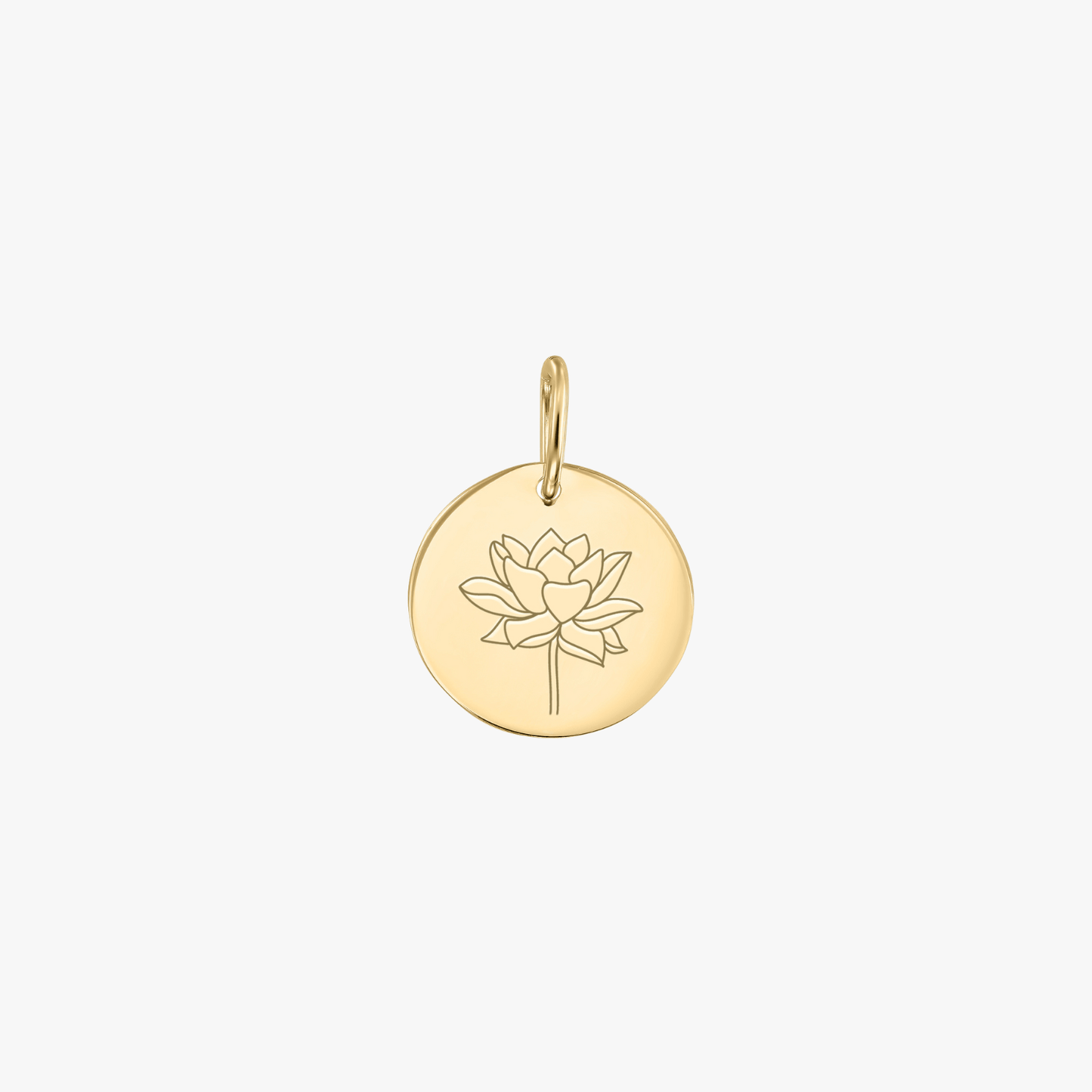 Pandantiv din aur Birth Flower - July Lotus