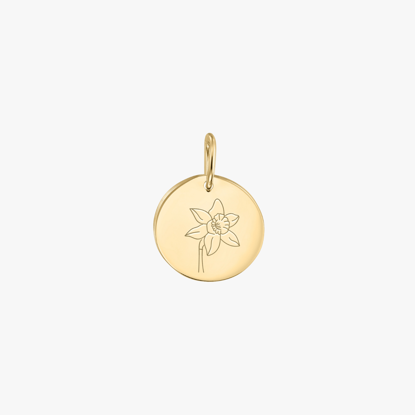 Pandantiv din aur Birth Flower - March Daffodil