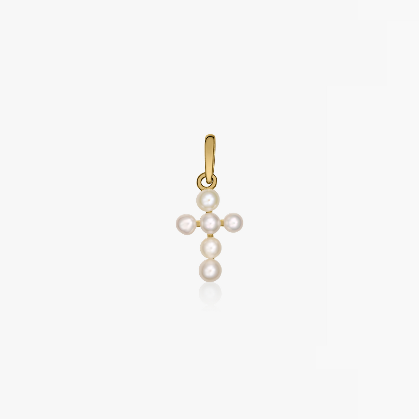 Pandantiv din aur Pearl Cross - Perle Naturale