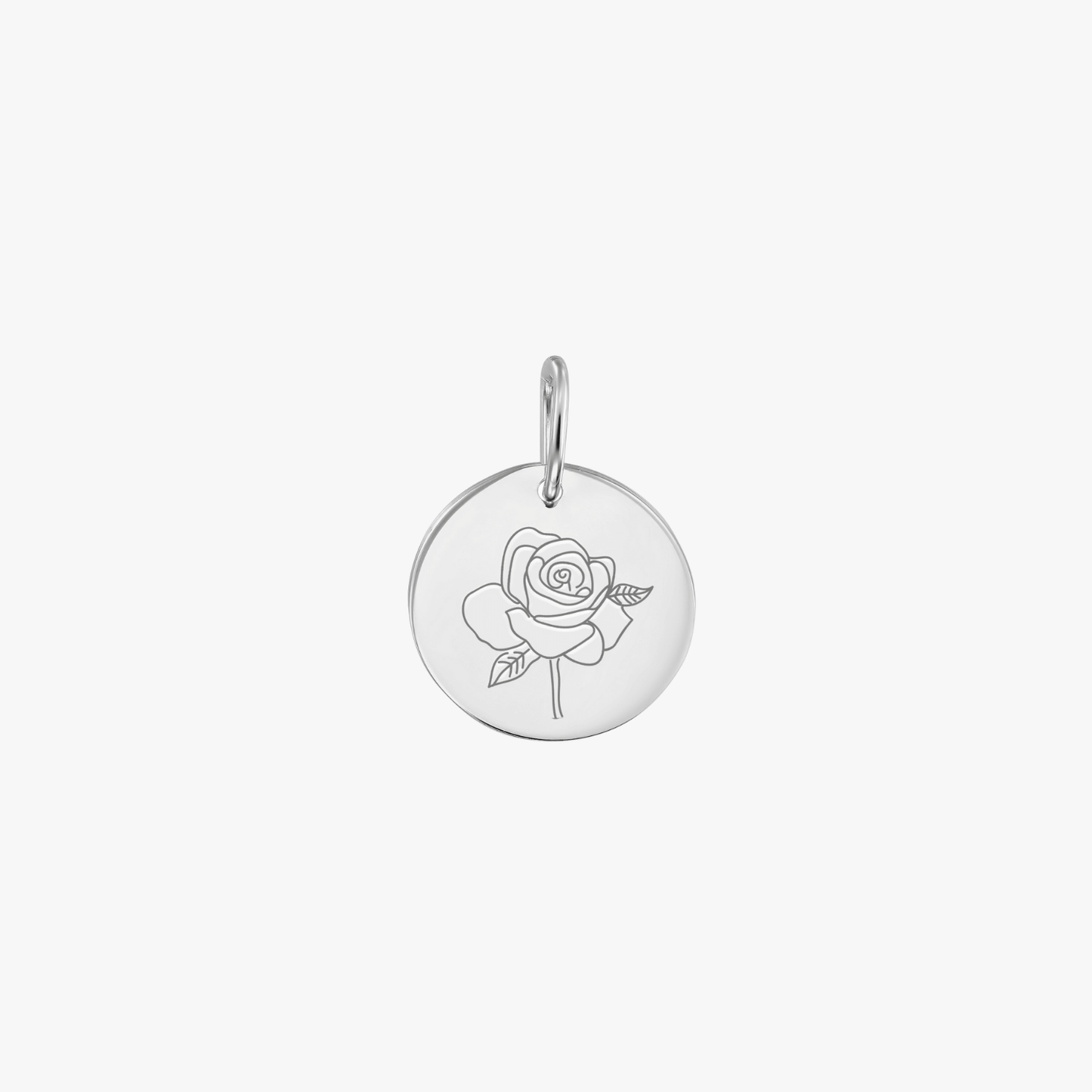 Pandantiv din aur alb Birth Flower - June Rose