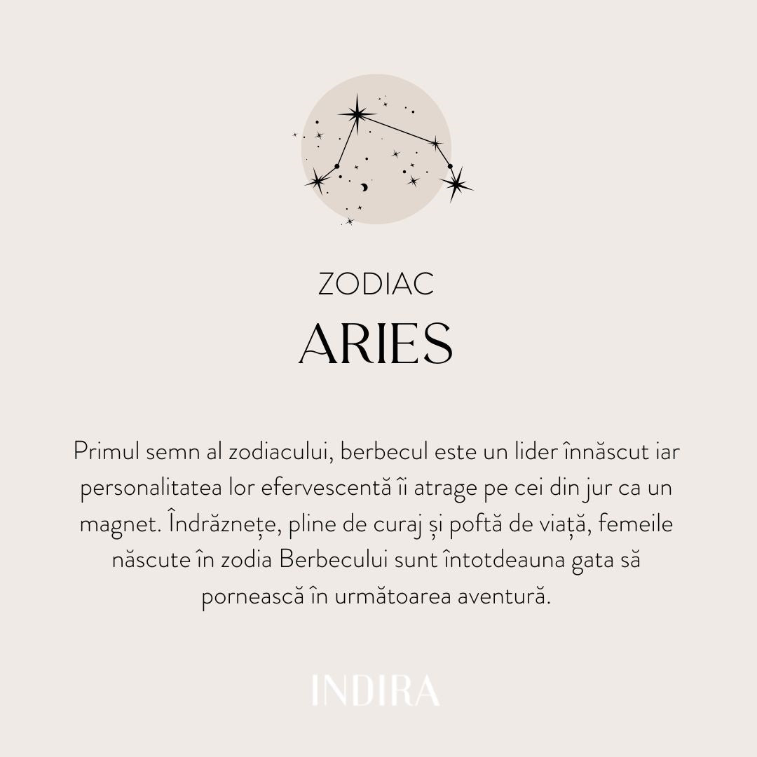 Colier din argint Golden Zodiac - Aries