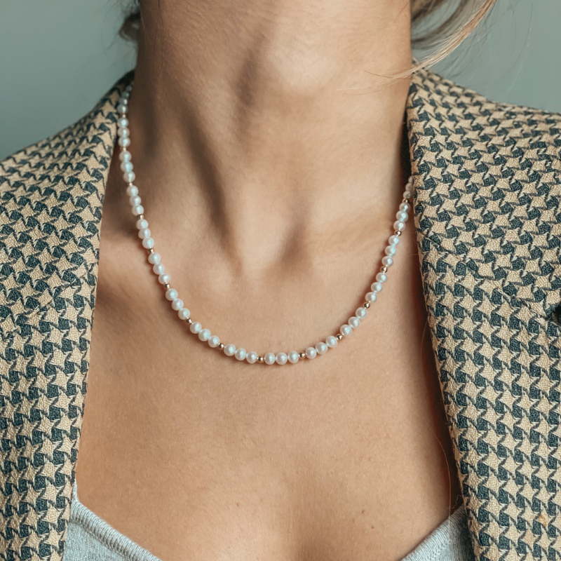 Colier din aur Golden Sonet - Perle Naturale