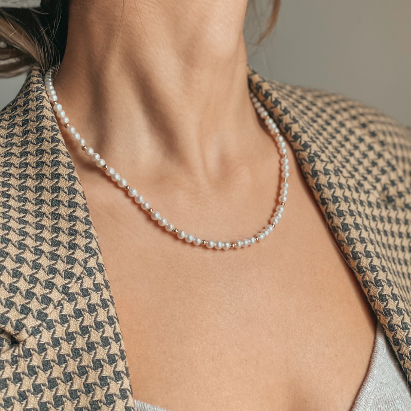 Colier din aur Golden Sonet - Perle Naturale