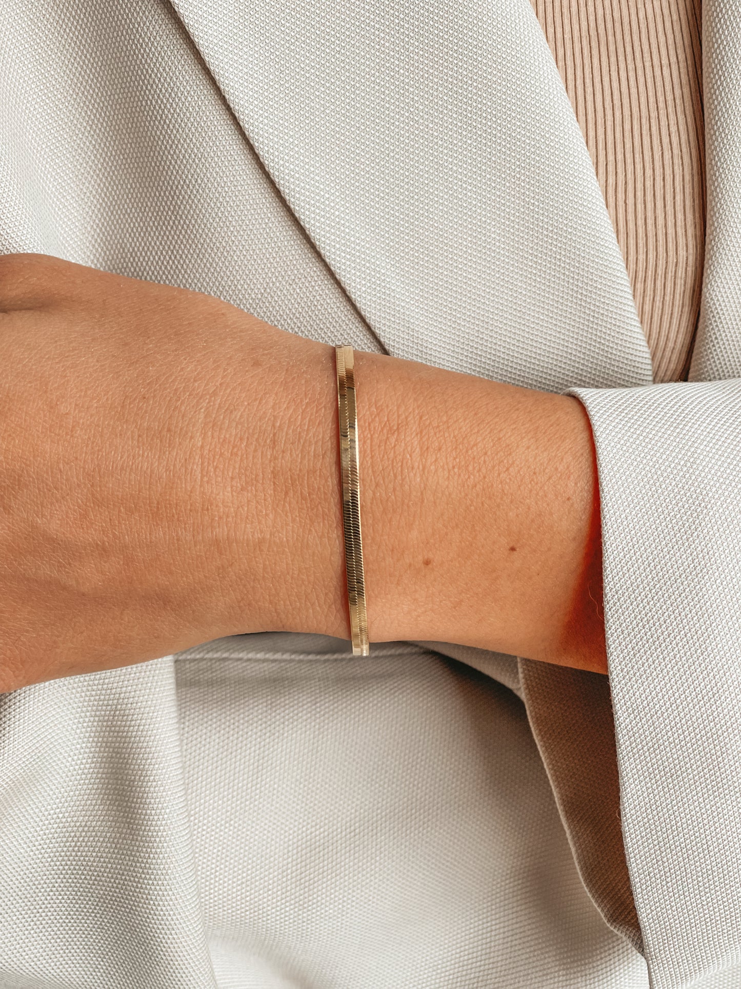 Brățară din argint Golden Herringbone
