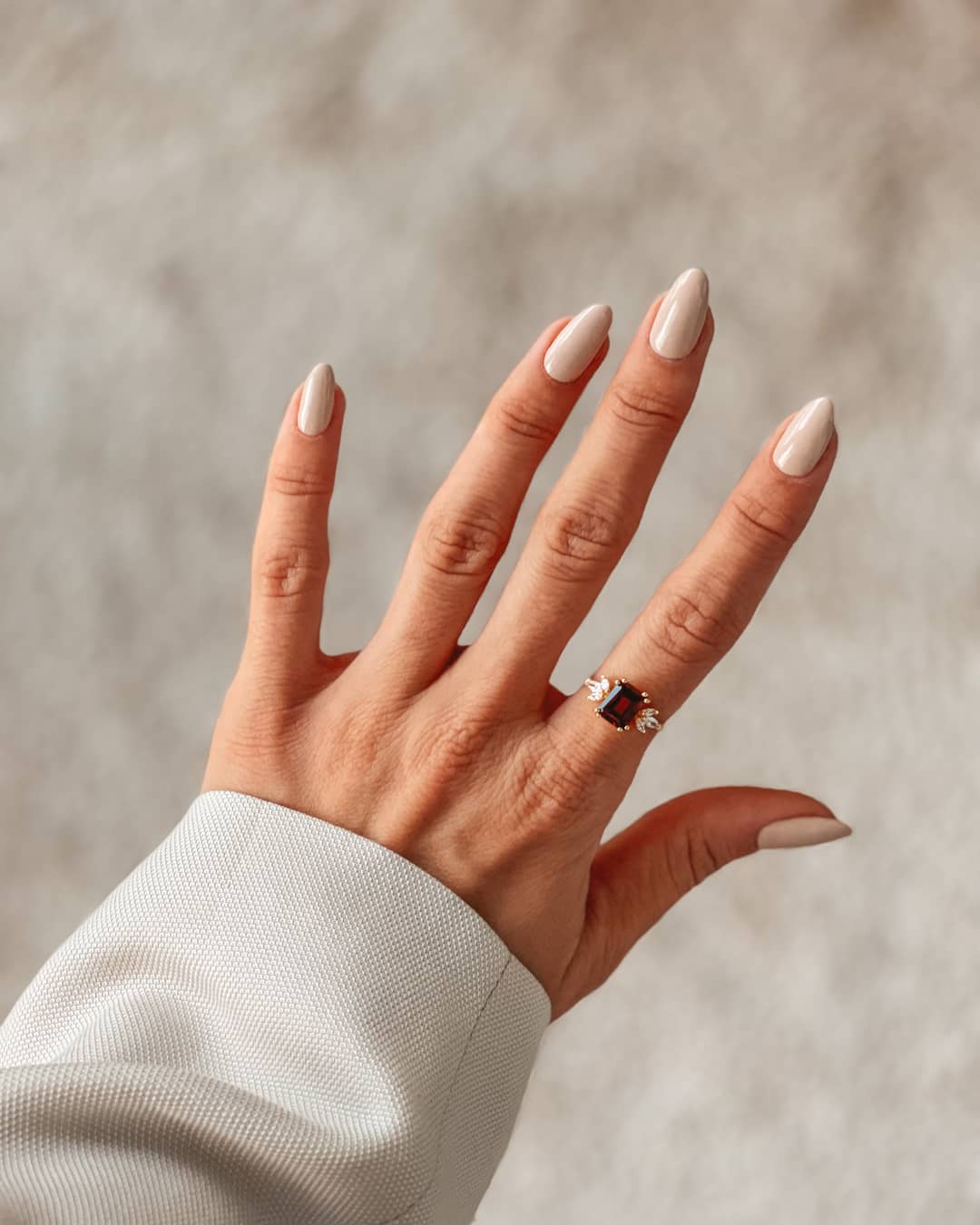 Inel din aur Golden Faerie - Granat - Indira