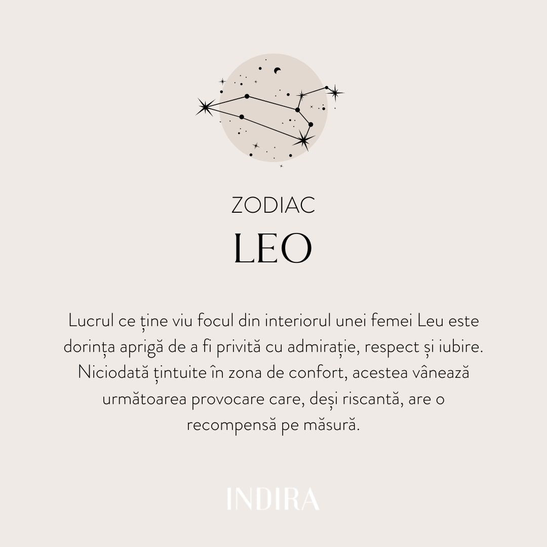 Colier din argint Golden Zodiac - Leo