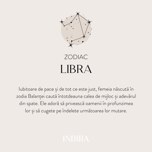 Colier din argint Silver Zodiac - Libra - Indira
