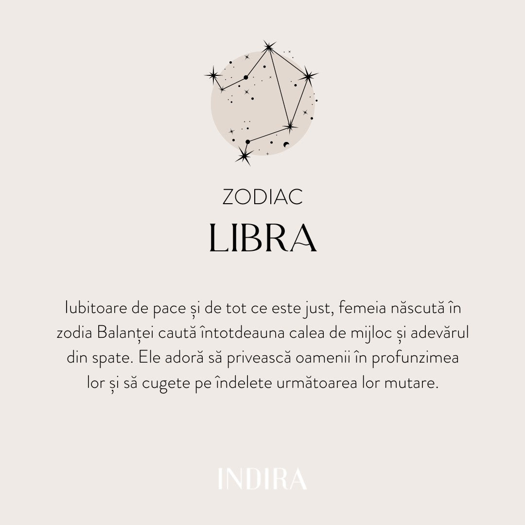 Pandantiv din aur Zodiac - Libra