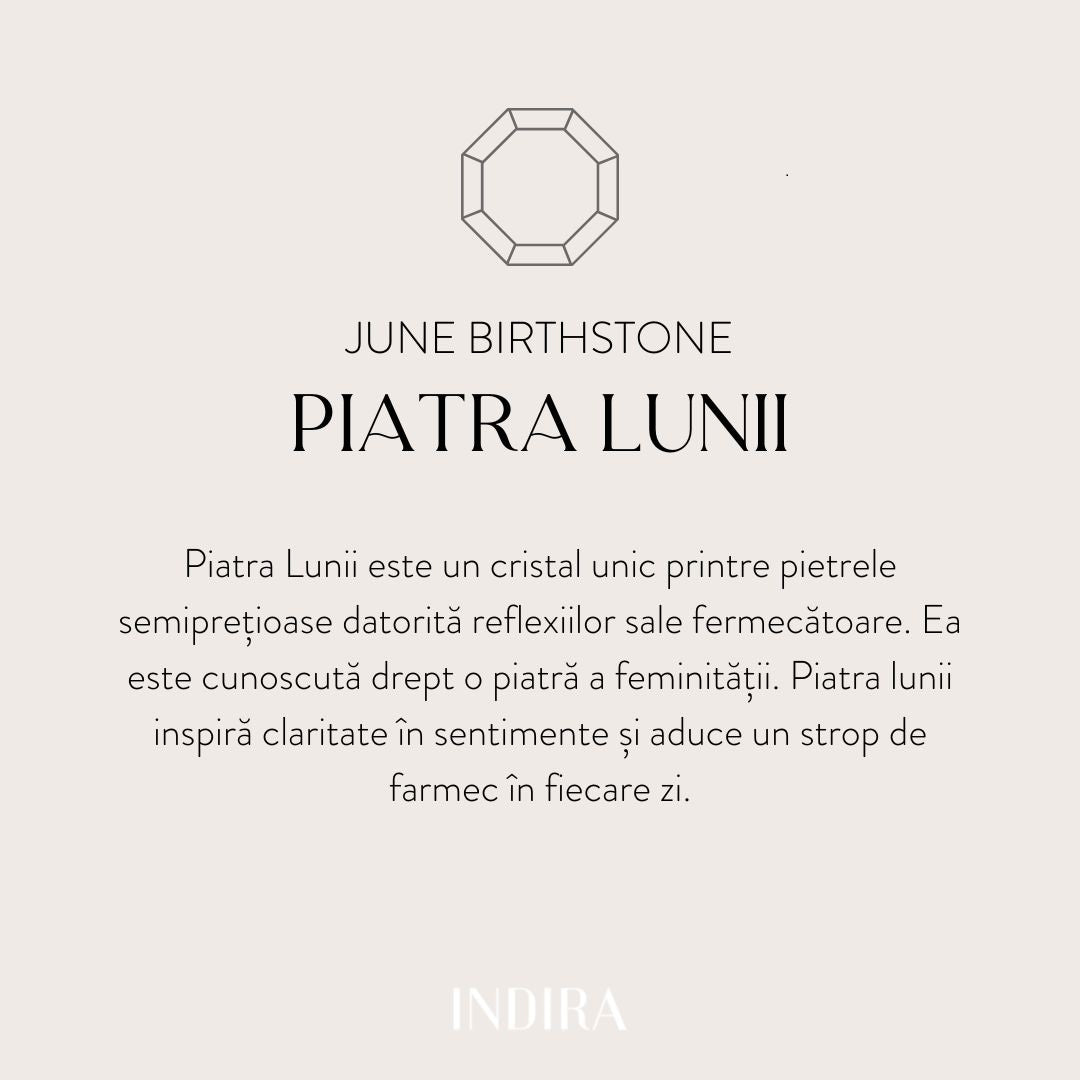 Colier din argint Birthstone June - Piatra Lunii