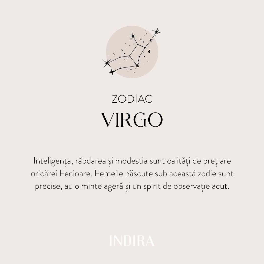 Colier din argint Golden Zodiac - Virgo