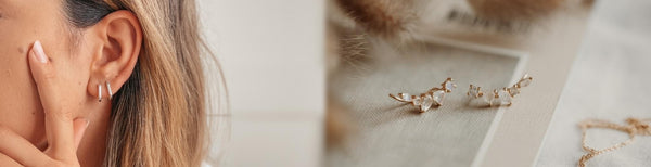 Cercei din aur și argint