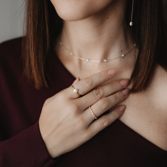 Inel din aur Pearl Elegance