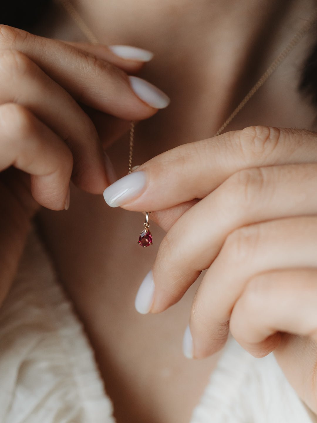 Pandantiv din aur Birthstone August - Peridot