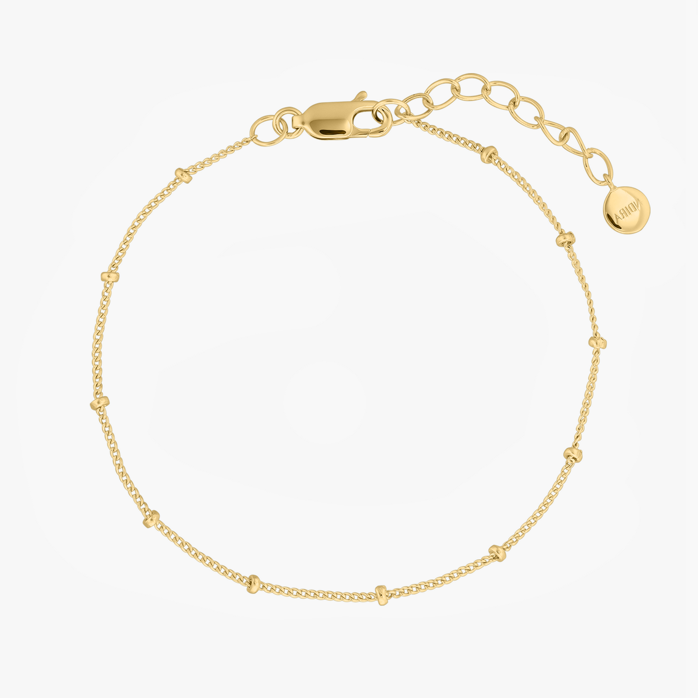 Golden Beaded ezüst karkötő - Indira