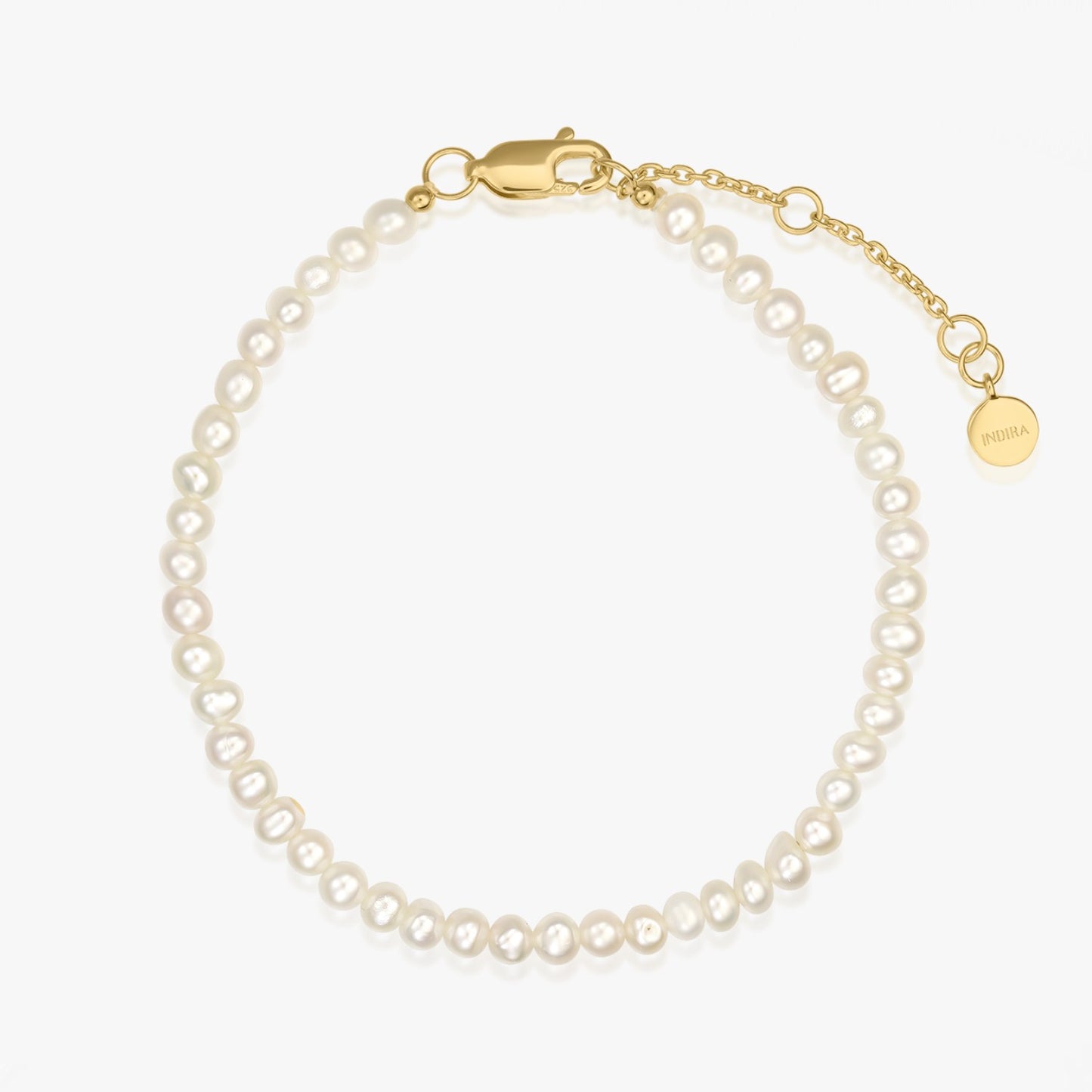 Bratara din argint Golden Finesse - Perle Naturale