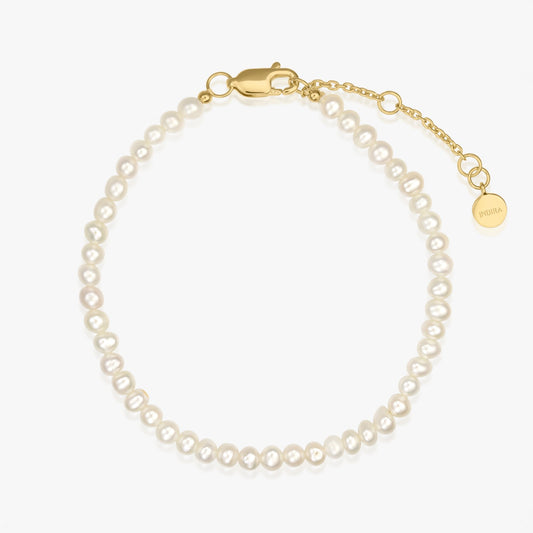 Bratara din argint Golden Finesse - Perle Naturale