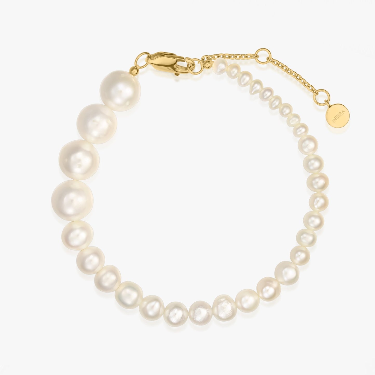 Bratara din argint Golden Crescendo - Perle Naturale