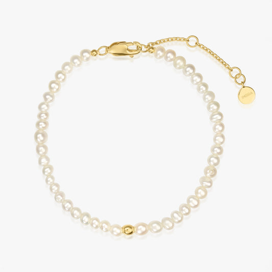 Bratara din argint Golden Glamour - Perle Naturale