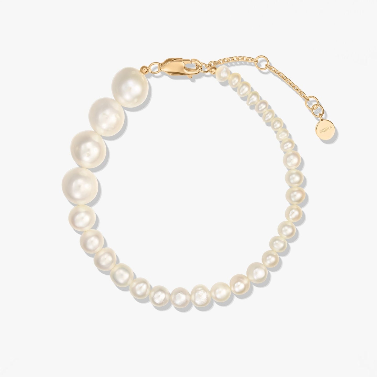 Bratara din argint Golden Crescendo - Perle Naturale