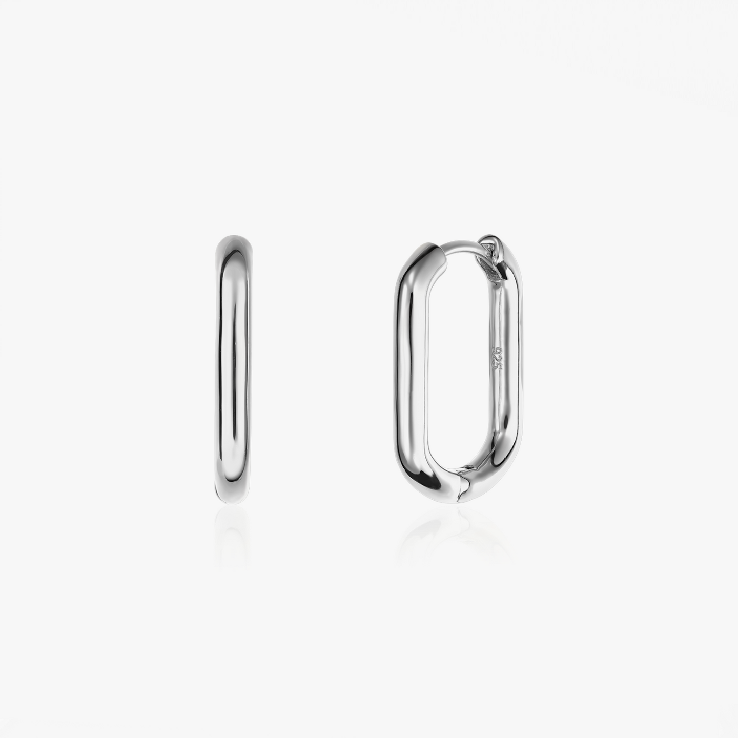Square Hoops ezüst fülbevaló - Indira