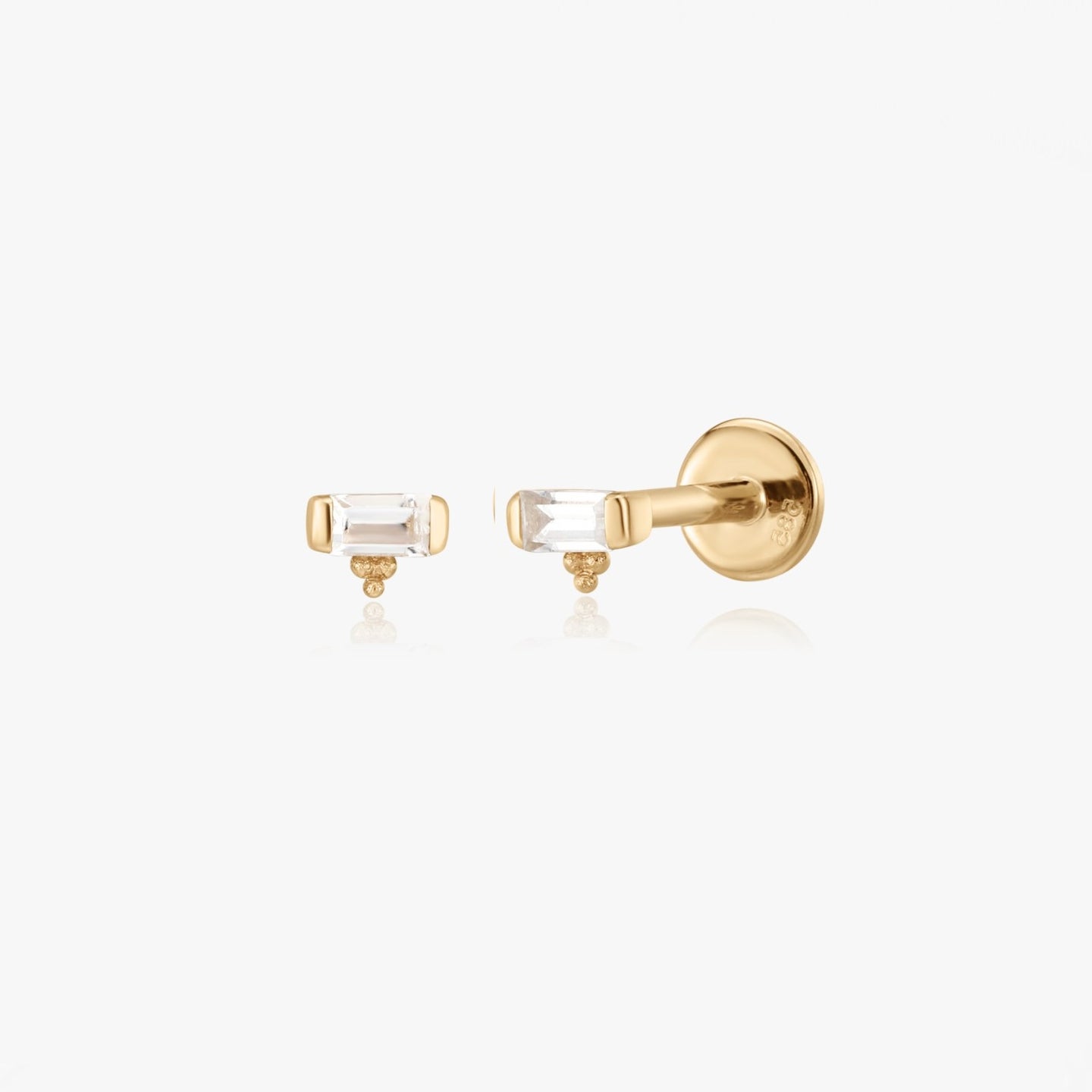 Sárga Arany Labret Piercing Fülbevaló Csillogás - Cirkónia