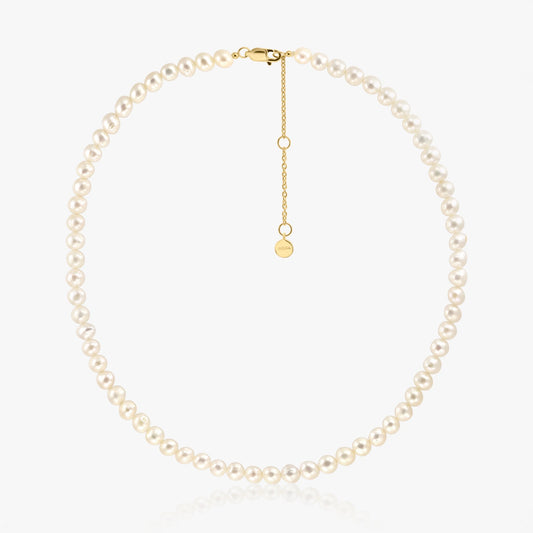 Colier din argint Golden Finesse - Perle Naturale